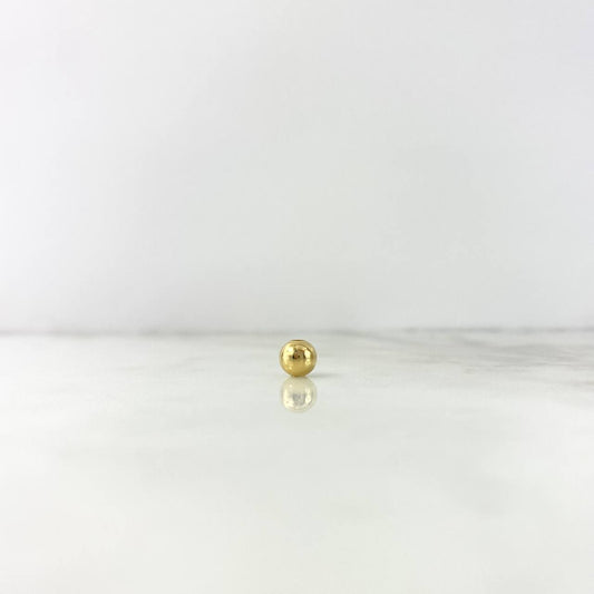 Bead 6mm Plain Yellow Gold 18K