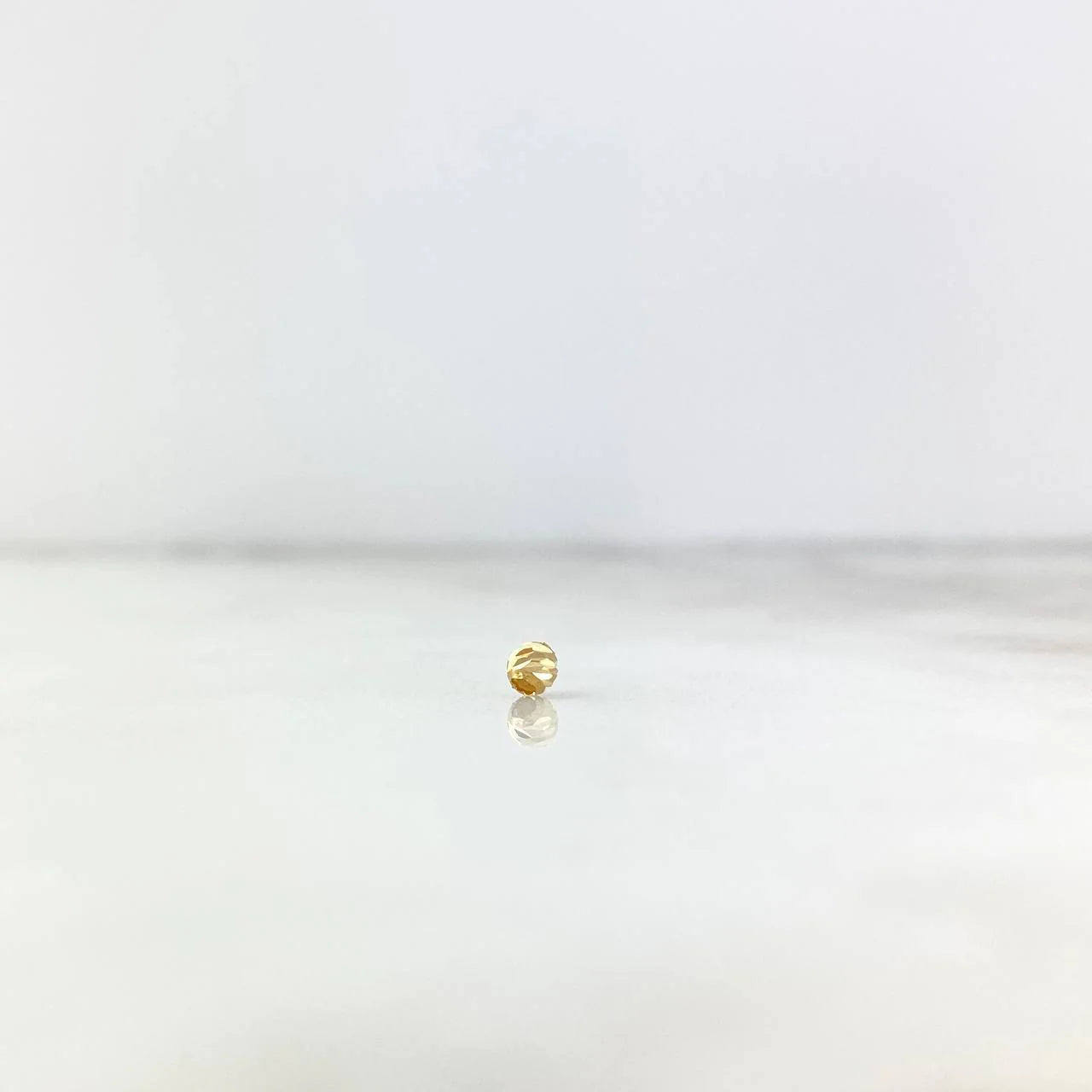 Bead 3mm Diamond Cut 3mm Yellow Gold 18K