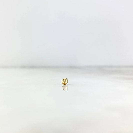 Bead 3mm Diamond Cut 3mm Yellow Gold 18K