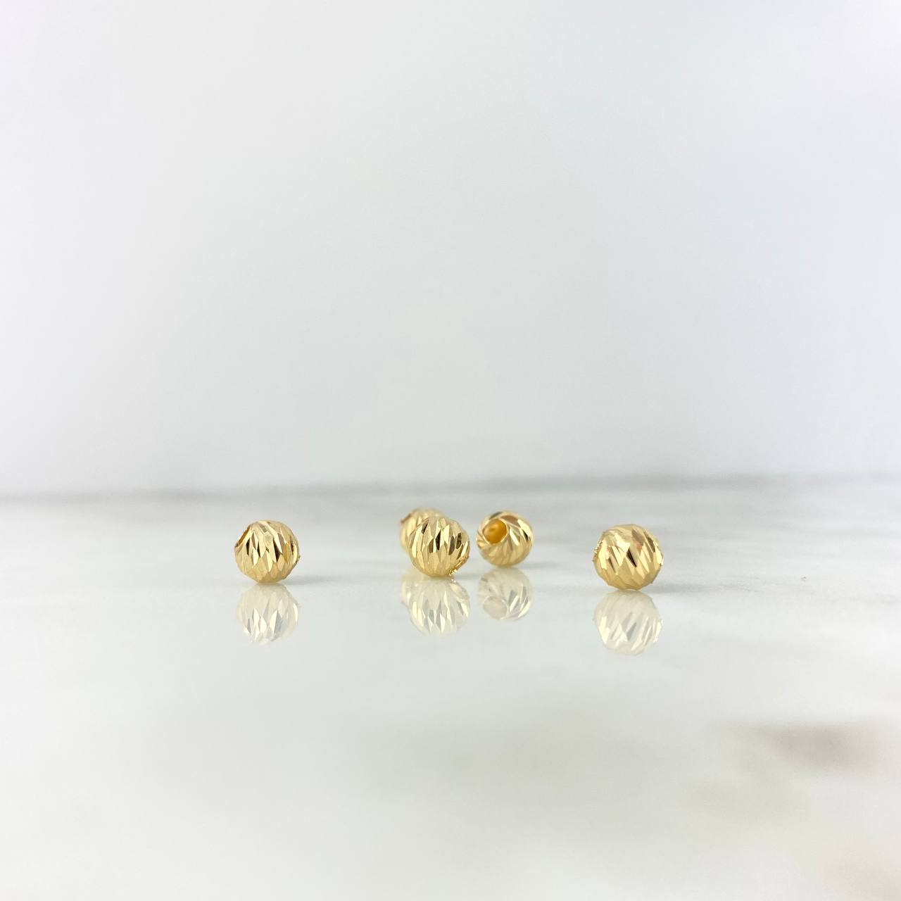 Diamond Cut Bead 7mm Yellow Gold 18K *