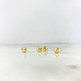 Diamond Cut Bead 6mm Yellow Gold 18K *