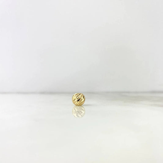 Bead 8mm Diamond Cut 8mm Yellow Gold 18K