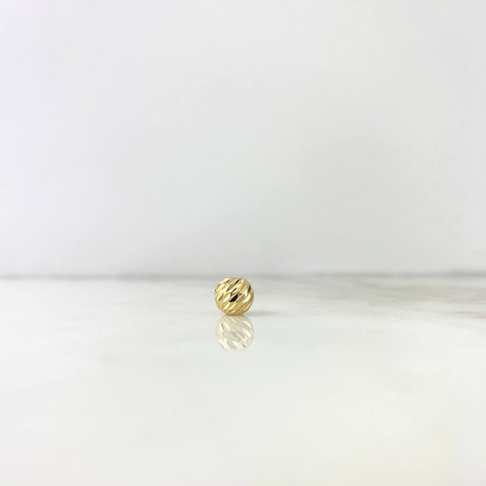 7mm Bead Diamond Cut 7mm Yellow Gold 18K