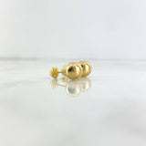 Stud Earrings Bead 0.75gr / 7mm Yellow Gold 18K %