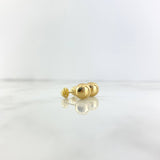 Topos Bola Lisa 0.75 g / in / 7 mm Oro Amarillo 18K