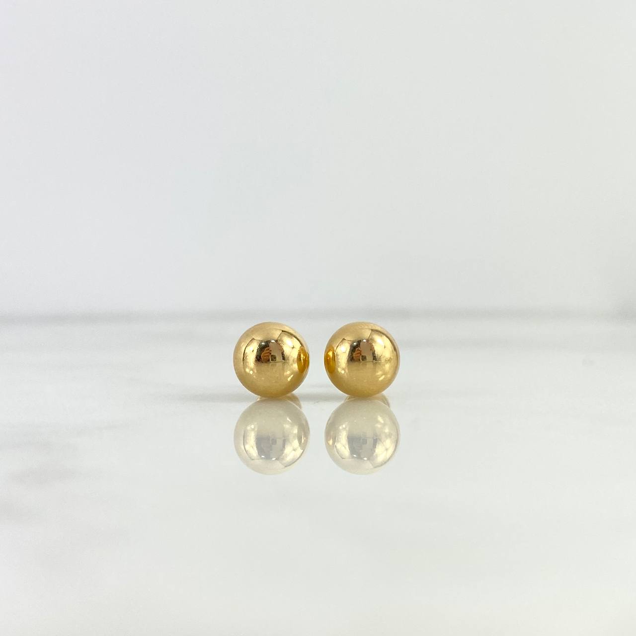 Topos Bola Lisa 0.75 g / in / 7 mm Oro Amarillo 18K