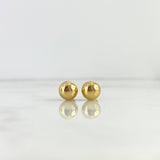 Topos Bola Lisa 0.75 g / in / 7 mm Oro Amarillo 18K