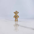 Pendant Bear 7.25gr / 3.7cm / White Blue Green Pink Orange Zircons Yellow Gold $
