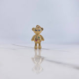 Pendant Bear 7.25gr / 3.7cm / White Blue Green Pink Orange Zircons Yellow Gold $