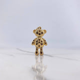 Pendant Bear 7.25gr / 3.7cm / White Blue Green Pink Orange Zircons Yellow Gold $