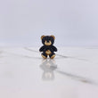 Pendant Bear 7.2gr / 1.5cm / Brown Black Zircons Yellow Gold $