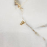 Pendant Letter T 0.45gr / 0.7cm / 3D White Zircons Yellow Gold $