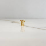 Pendant Letter T 0.45gr / 0.7cm / 3D White Zircons Yellow Gold $