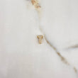 Pendant Letter T 0.45gr / 0.7cm / 3D White Zircons Yellow Gold $