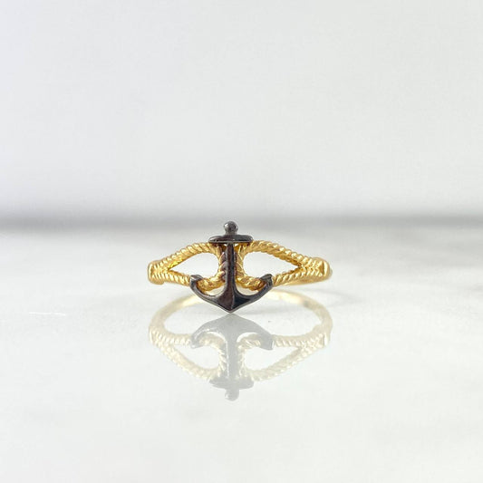 Anchor Ring 1.9gr / T7 1/2 / Nautical Knot Yellow Gold