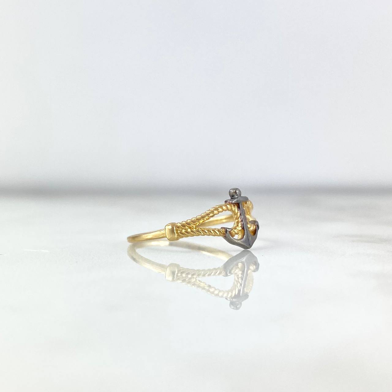 Anchor Ring 1.9gr / T7 1/2 / Nautical Knot Yellow Gold