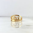 Love Ring 3.7gr / Size 7 1/2 / White Zircons Yellow Gold