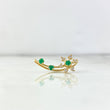 Piercing Earcuff Simulator 1.15gr / 2.2cm / Snowflake Emeralds 20 Pts White Diamonds 12 Pts Yellow Gold (Jewel) *