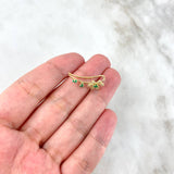 Piercing Earcuff Simulator 1.15gr / 2.2cm / Snowflake Emeralds 20 Pts White Diamonds 12 Pts Yellow Gold (Jewel) *