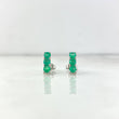 Topos Trio 1.9gr / 1cm / Esmeraldas 74pts Broche Mariposa Oro Blanco (Joya)