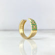 Matrix Ring 4.2gr / T8 1/2 / Emeralds 50pts White Diamonds 15pts Yellow Gold (Jewel)