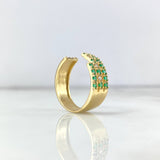 Matrix Ring 4.2gr / T8 1/2 / Emeralds 50pts White Diamonds 15pts Yellow Gold (Jewel)