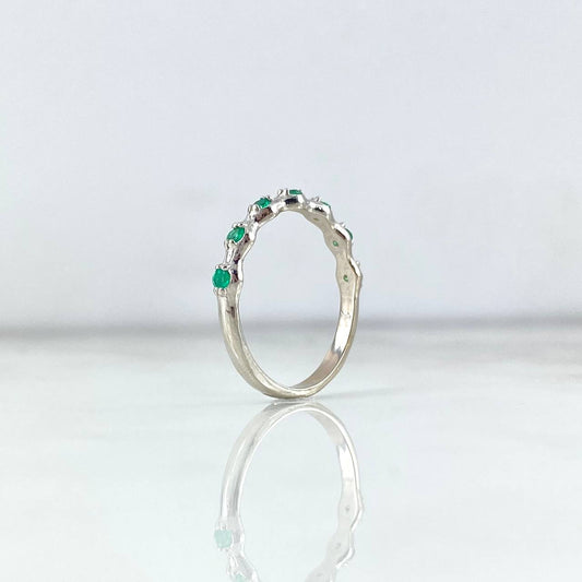 Bubble Ring 2.3gr / T7 / Emeralds 22pts White Gold (Jewel)