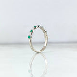 Bubble Ring 2.3gr / T7 / Emeralds 22pts White Gold (Jewel)