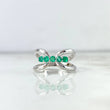 Inverse Infinity Ring 2.6gr / T6 1/2 / Emeralds 27pts White Gold (Jewel)