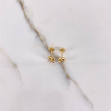 Topos Corazon 0.7gr / Troquelado Circon Fucsia Oro Amarillo &