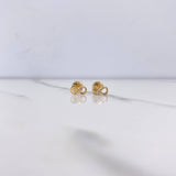 Stud Earrings Infinite 0.7gr / White Zircons Yellow Gold $