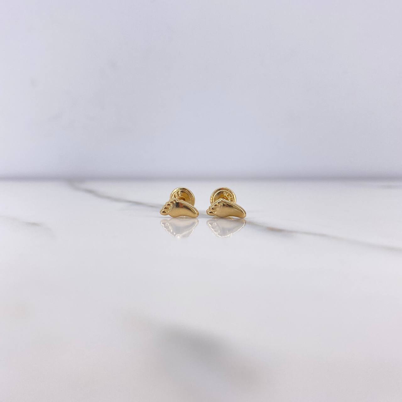 Stud Earrings Dots 0.6gr / Smooth Yellow Gold &