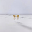 Stud Earrings Double Studs 0.85gr / Smooth Yellow Gold &