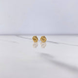 Stud Earrings Double Studs 0.85gr / Smooth Yellow Gold &
