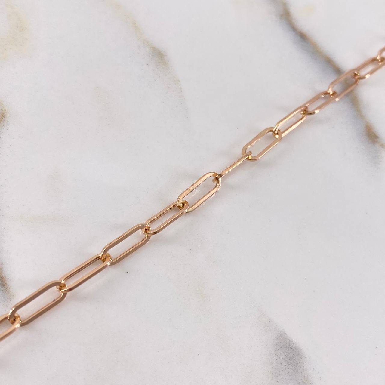 Paperclip Bracelet 1.95gr / 20cm / 3mm Rose Gold +3 $