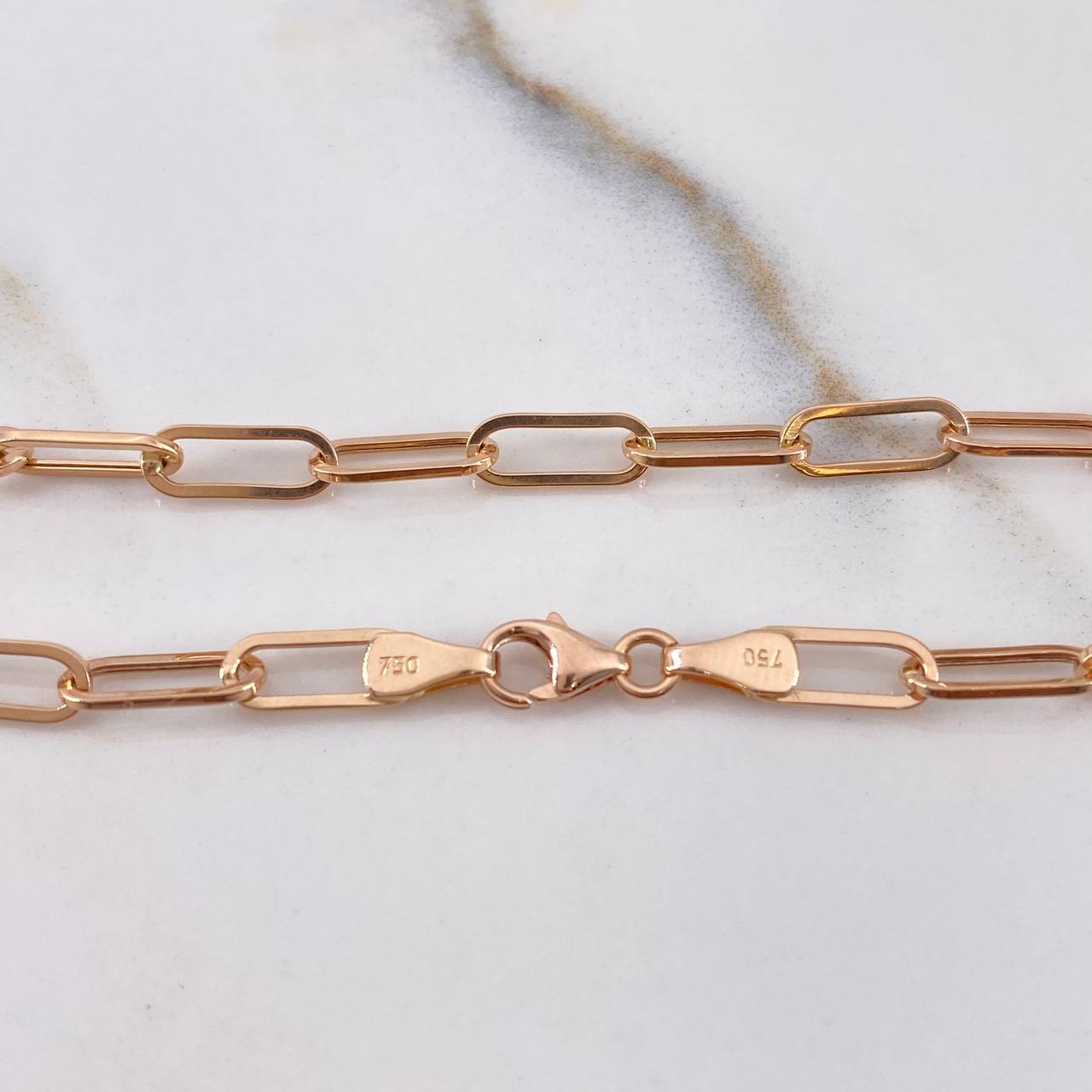 Paperclip Bracelet 1.95gr / 20cm / 3mm Rose Gold +3 $
