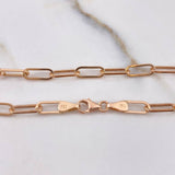 Paperclip Bracelet 1.95gr / 20cm / 3mm Rose Gold +3 $