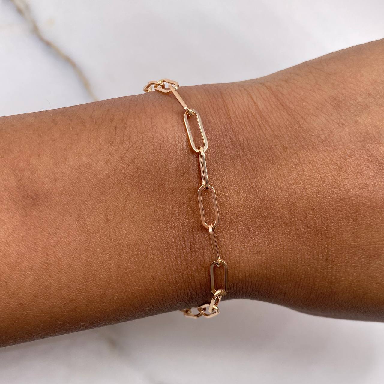Paperclip Bracelet 1.95gr / 20cm / 3mm Rose Gold +3 $