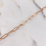Paperclip Bracelet 1.95gr / 20cm / 3mm Rose Gold +3 $
