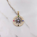 Pendant Cardinal Star 8.45gr / 4cm / White Black Blue Fuchsia Green Gold Yellow Zircons $