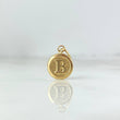 Pendant Letter B Round 0.4gr / 1.6cm / Yellow Gold Die-cut
