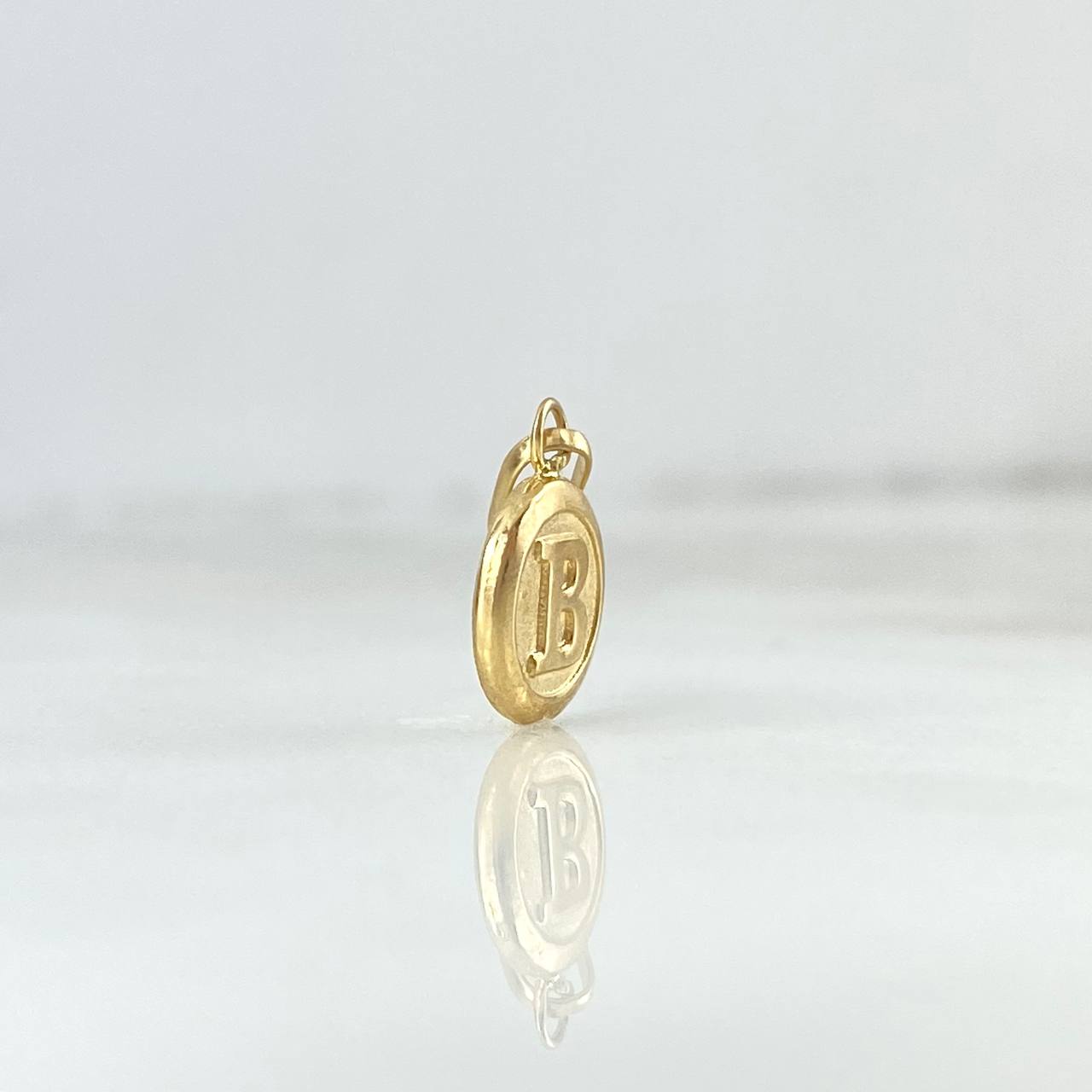 Pendant Letter B Round 0.4gr / 1.6cm / Yellow Gold Die-cut