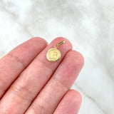 Pendant Letter B Round 0.4gr / 1.6cm / Yellow Gold Die-cut