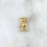 Pendant Bear 2.5gr / 1.7cm / Black Eyes Yellow Gold