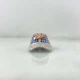 Pendant Cool Cap 9.05gr / 3.7cm / White Blue Zircons Two Golds White Rose ©