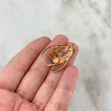 Pendant Dog 7.5gr / 3.7cm / White Yellow Black Fuchsia Zircons Rose Gold ©