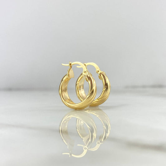 Candongas Jade 3.3gr / 2cm / Curveada Oro Amarillo