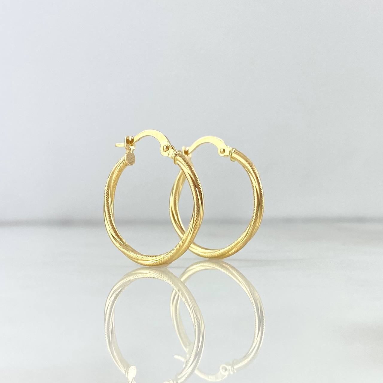 Hoop Earrings Lola 1.95gr / 2.5cm / Yellow Gold Dotted