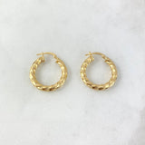 Hoop Earrings Lupe 1.9gr / 2.1cm / Polished 18K Yellow Gold ©