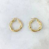 Hoop Earrings Weigh 2.4gr / 2.2cm / Yellow Gold ©